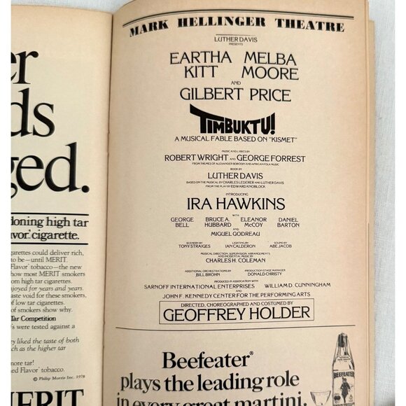 Vintage 1978 Timbuktu Playbill and Ticket Broadway Mark Hellinger Theatre Kitt - Picture 3 of 11